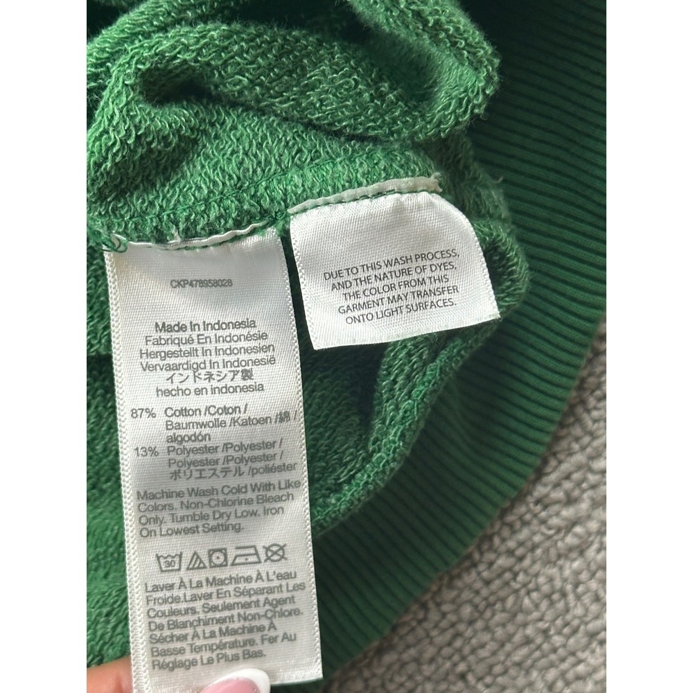 Madewell Hoodie Women L Green Terry Relaxed Raglan Sleeve Activewear Skater - Picture 4 of 9